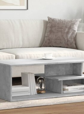 VidaXL Salontafel 102x55x35 cm bewerkt hout betongrijs