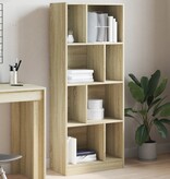 VidaXL Boekenkast 57x28,5x141 cm bewerkt hout sonoma eikenkleurig