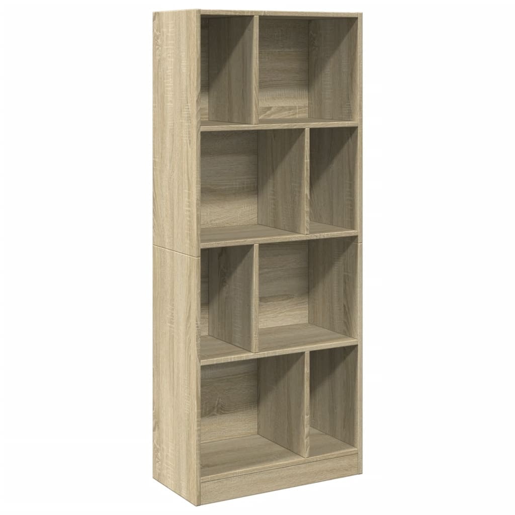 VidaXL Boekenkast 57x28,5x141 cm bewerkt hout sonoma eikenkleurig
