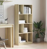 VidaXL Boekenkast 57x28,5x141 cm bewerkt hout sonoma eikenkleurig