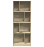 VidaXL Boekenkast 57x28,5x141 cm bewerkt hout sonoma eikenkleurig