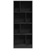VidaXL Boekenkast 57x28,5x141 cm bewerkt hout zwart