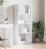 VidaXL Boekenkast 57x28,5x141 cm bewerkt hout wit