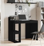 VidaXL Bureau 103,5x56,5x94 cm bewerkt hout zwart