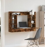 VidaXL Wandbureau 105x48x75 cm bewerkt hout gerookt eikenkleurig