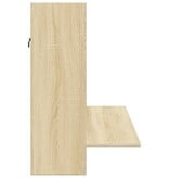 VidaXL Wandbureau 105x48x75 cm bewerkt hout sonoma eikenkleurig