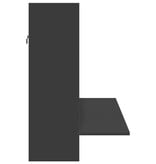 VidaXL Wandbureau 105x48x75 cm bewerkt hout zwart