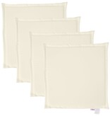 VidaXL Tuinzitkussens 4 st vierkant 45x45x2 cm crèmekleurig