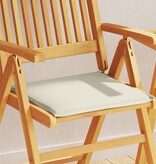 VidaXL Tuinzitkussens 2 st vierkant 45x45x2 cm crèmekleurig