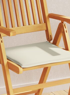 VidaXL Tuinzitkussens 2 st vierkant 45x45x2 cm crèmekleurig