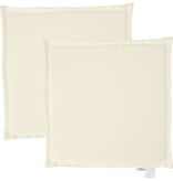 VidaXL Tuinzitkussens 2 st vierkant 45x45x2 cm crèmekleurig