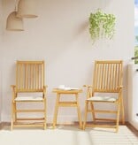 VidaXL Tuinzitkussens 2 st vierkant 45x45x2 cm crèmekleurig