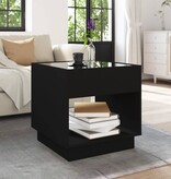 VidaXL Salontafel met Infinity LED 50x50x50 cm zwart