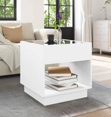 VidaXL Salontafel met Infinity LED 50x50x50 cm wit