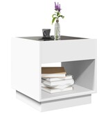 VidaXL Salontafel met Infinity LED 40x40x50 cm wit