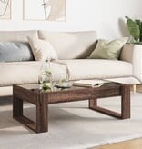 VidaXL Salontafel met Infinity LED 90x53x30 cm bruin eikenkleurig