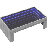 VidaXL Salontafel met Infinity LED 90x50x30 cm grijs sonoma eikenkleur