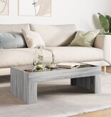 VidaXL Salontafel met Infinity LED 90x50x30 cm grijs sonoma eikenkleur