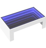VidaXL Salontafel met Infinity LED 90x50x30 cm wit