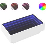 VidaXL Salontafel met LED 90x50x30 cm bewerkt hout wit