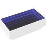 VidaXL Salontafel met LED 90x50x30 cm bewerkt hout wit