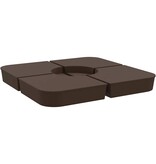 VidaXL 4-delige Set parasolvoeten voor kruisvoet parasol 100 kg PP