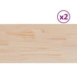 VidaXL Tafelbladen 2 st rechthoekig 60x30x2,5 cm massief grenenhout
