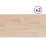 VidaXL Tafelbladen 2 st rechthoekig 90x45x1,7 cm massief grenenhout
