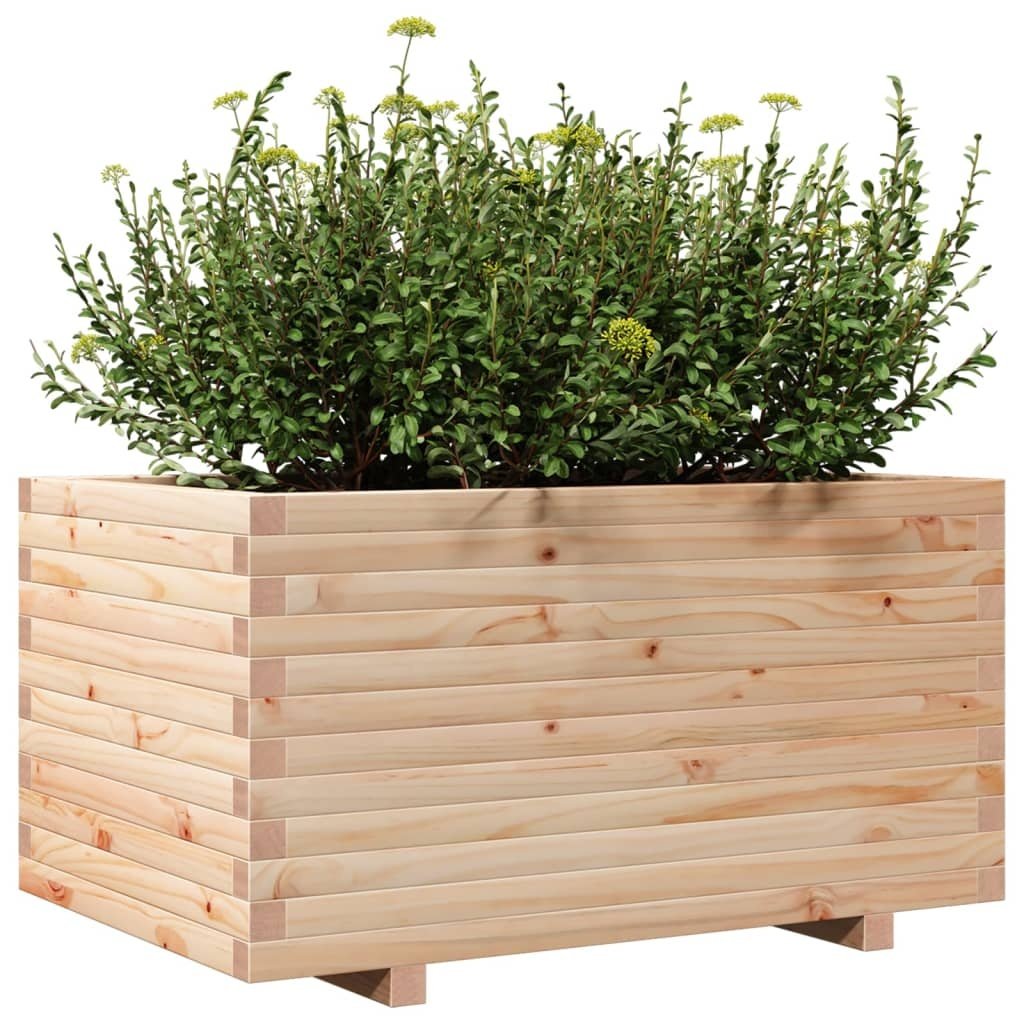 VidaXL Plantenbak 90x60x49,5 cm massief grenenhout