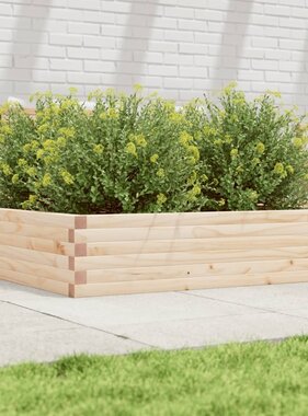 VidaXL Plantenbak 100x100x23 cm massief grenenhout