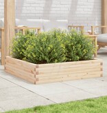 VidaXL Plantenbak 100x100x23 cm massief grenenhout
