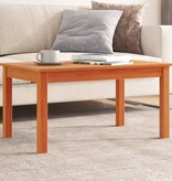 VidaXL Salontafel 80x50x40 cm massief grenenhout wasbruin
