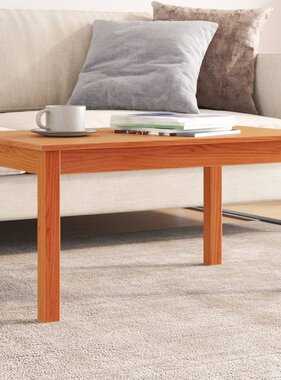 VidaXL Salontafel 80x50x40 cm massief grenenhout wasbruin