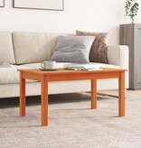 VidaXL Salontafel 80x50x40 cm massief grenenhout wasbruin