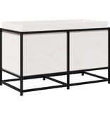 VidaXL Plantenbak 80x40x50 cm massief grenenhout wit