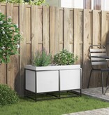 VidaXL Plantenbak 80x40x50 cm massief grenenhout wit