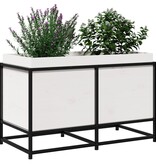 VidaXL Plantenbak 80x40x50 cm massief grenenhout wit