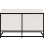 VidaXL Plantenbak 80x40x50 cm massief grenenhout wit