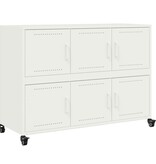 VidaXL Dressoir 100,5x39x72 cm staal wit