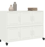 VidaXL Dressoir 100,5x39x72 cm staal wit