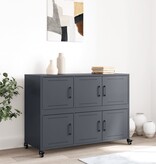 VidaXL Dressoir 100,5x39x72 cm staal antracietkleurig