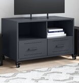 VidaXL Tv-meubel 68x39x43,5 cm staal antracietkleurig