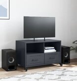VidaXL Tv-meubel 68x39x43,5 cm staal antracietkleurig