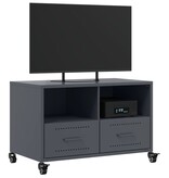 VidaXL Tv-meubel 68x39x43,5 cm staal antracietkleurig