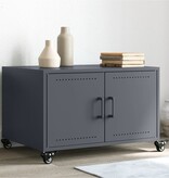 VidaXL Salontafel 68x50x43,5 cm staal antracietkleurig