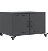 VidaXL Salontafel 68x50x43,5 cm staal antracietkleurig