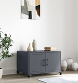 VidaXL Salontafel 68x50x43,5 cm staal antracietkleurig