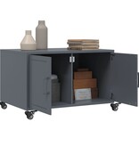 VidaXL Salontafel 68x50x43,5 cm staal antracietkleurig