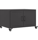 VidaXL Salontafel 68x50x43,5 cm staal zwart
