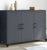 VidaXL Dressoir 100,5x39x72 cm staal antracietkleurig